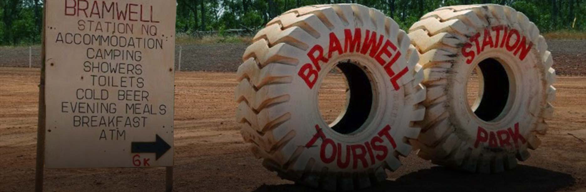 The Bramwell Station Tourist Park white tyres in Cape York