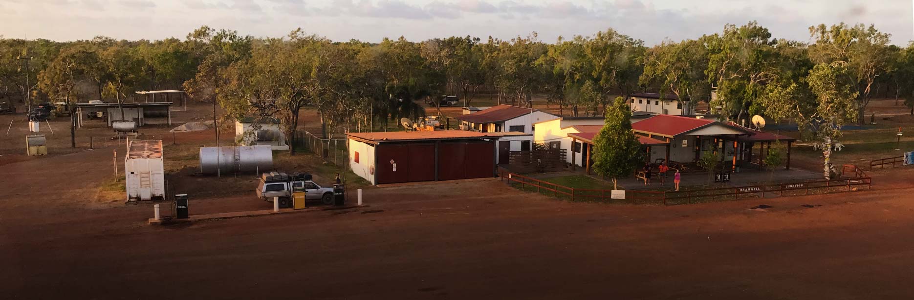 Drone photo of the Barmwell Station's Junction Roadhouse and Tourist Park in Cape York