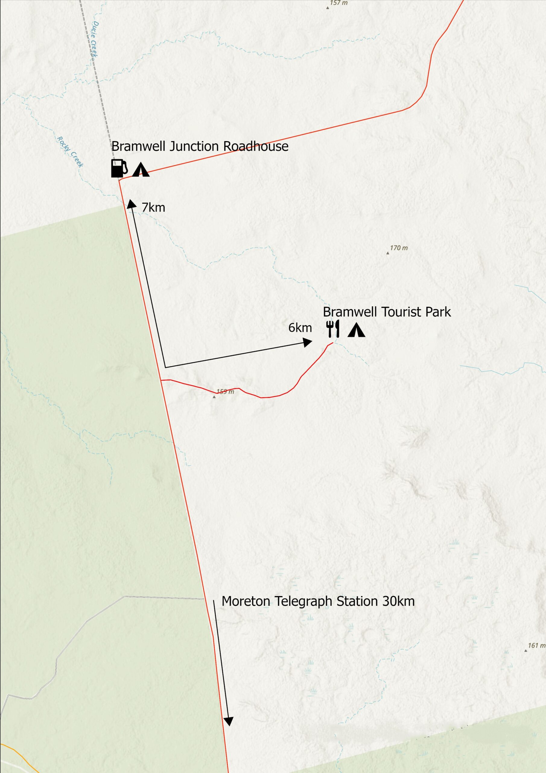 Bramwell Station Map